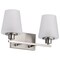 Nuvo Lune, 2 Light Vanity, Brushed Nickel Finish, Etched White Glass 60/8222 - alternate 1