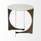 Homeroots 21" Brown And White Marble Round End Table 380660 - alternate 5