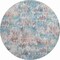 Homeroots 8' Blue Ivory And Sage Round Abstract Washable Indoor Outdoor Area Rug 643567 - alternate 1