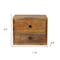 Homeroots 12" Brown Solid Wood Two Drawer Floating Nightstand 712847 - alternate 9