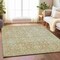 Homeroots 3' X 5' Gold Damask Washable Indoor Outdoor Area Rug 607698 - alternate 6