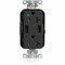 Leviton Lev-Lok HG/TR Dup USB A-A 20A 125V Blk M58AA-HGE - alternate 1