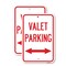 Signmission Valet Parking with Bidirectional Arrow, 18'' X 24'' 2 Signs, Heavy Gauge Aluminum, 2PK A-1824-2PACK-22751 - alternate 1