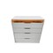 Homeroots 24" White Wood Lighted Mirrored Three Drawer Dresser 714449 - alternate 1