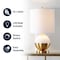 Jonathan Y Carr 23.5" Ceramic/Metal LED Table Lamp, White/Brass JYL5005A - alternate 6