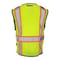 Dome75 HI-Vis Solid Front/Mesh Back Safety Vest SM/MD Class ANSI/ISEA 107-2020 Class 2 6 Pockets DV2123S - alternate 5