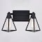 Vaxcel Ravenna 2 Light Matte Black Bathroom Vanity Fixture Metal Cage Shade, LED Compatible W0444 - alternate 10