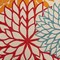 Homeroots 7' X 10' Ivory Green Blue Orange And Red Floral Indoor Outdoor Area Rug 546690 - alternate 9