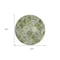 Homeroots 8' Green And Ivory Round Abstract Washable Indoor Outdoor Area Rug 577675 - alternate 7