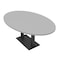 Skutchi Designs Oval Conference Table With Power Unit, 48 in W, 84 in L, Grey HAR-OVL-48X84-DOU.BK-U779-NA - alternate 1