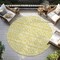 Homeroots 8' Yellow And Ivory Round Geometric Washable Indoor Outdoor Area Rug 613815 - alternate 6