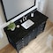 James Martin Vanities Brittany 60" Single Vanity, Black Onyx, w/ 3 CM Phantome Eclos Top 650-V60S-BKO-3PHT - alternate 5