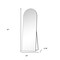 Homeroots 67" Black Metal Arch Freestanding and Wall Mount Framed Full Length Mirror 691640 - alternate 4
