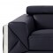 Homeroots 75in Black And Silver Italian Leather Loveseat 477560 - alternate 8