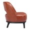 Homeroots 26" Brown And Black Faux Leather And Faux Leather Lounge Chair 556459 - alternate 6