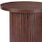 Homeroots 22" Brown Wood Round Pedestal End Table 642847 - alternate 4
