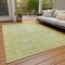 Homeroots 8' X 10' Artichoke Green And Ivory Damask Washable Indoor Outdoor Area Rug 603350 - alternate 7
