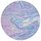 Homeroots 8' Sky Blue Lavender And Ivory Round Abstract Washable Indoor Outdoor Area Rug 602673 - alternate 7