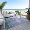 Homeroots 10' X 14' Denim Blue And Sky Blue Striped Washable Indoor Outdoor Area Rug 610882 - alternate 8