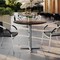 Flash Furniture 31.25" Round Outdoor Tabletop, Dark Brown, Seamless Surface Technology, 22x22 Silver Cast IronxBase ST-RD31-WBR-T2222S-GG - alternate 9
