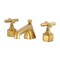 Kingston Brass Widespread Bathroom Faucet with Brass Pop-Up, Brushed Gold KZ446CHXBG - alternate 1