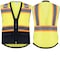 Protectx Class 2 High Visibility Safety Vest, 6 Pockets, Zipper Front, Mesh Back, Lime Green/Black SV-120SM4-GNBK-S - alternate 8