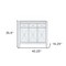 Homeroots 40in Silver Glass Three Drawer Sideboard with Three Doors 401708 - alternate 4