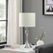 Homeroots 25" Silver Metal Table Lamp With Off White Drum Shade 524253 - alternate 5