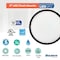 Bulbrite 9" Round 17-W 3000K LED Flush Mount Light, 1400 Lumens, Black Finish 773609 - alternate 3