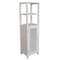 Happimess Solstice 47"H Handcrafted Pine Wood Bathroom Freestanding Floor Bathroom Storage Cabinet w/Louvered SHF2002W - alternate 1