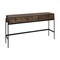 Homeroots 56" Brown and Black Solid Wood and Metal Console Table With Four Drawers 380193 - alternate 6