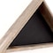 Homeroots 26" X 14" Gray Wood Triangle Hanging Dimensional Sculpture 380344 - alternate 7