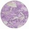 Homeroots 8' Lavender And Lilac Round Abstract Washable Indoor Outdoor Area Rug 609572 - alternate 8