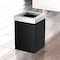 Gatco Modern Square 3 Gal. Wastebasket, Matte Black/Chrome Lid 1915C - alternate 4