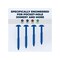 Kreg Blue-Kote Pocket-Hole Screw #8 Thread, 2 in L, Coarse Thread, Maxi-Loc Head, Sharp Point, Zinc SML-C2B-250 - alternate 3