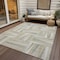 Homeroots 10' X 14' Ivory Beige And Gray Geometric Washable Indoor Outdoor Area Rug 598273 - alternate 8