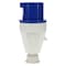 Walther-Werke Pin and Sleeve Plug, 30A, 230 or 250, 1 Phase, 2 Pole, Blue, Screw Terminals Wire Connection Type 231306 - alternate 1