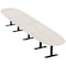 Skutchi Designs 18ft Conference Table With Power Unit | 18 Person Modular Boval Meeting Table | Harmony Series HAR-BOVL-48X216-T.BK-K458-NA - alternate 1