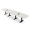 Skutchi Designs Arc Boat Conference Table With Power, 48 in W, 168 in L HAR-ABOT-48X168-T.BK-K458-EBLK - alternate 1