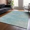 Homeroots 8' X 10' Aqua Teal Blue And Gray Abstract Washable Indoor Outdoor Area Rug 587197 - alternate 9