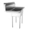 Koolmore 2 Compartment Stainless Steel NSF Commercial Kitchen Prep & Utility Sink with  Drainboard SB121610-16L3 - alternate 9