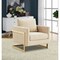 Leisuremod Lincoln Velvet Accent Armchair with Gold Frame, Beige LA31BG - alternate 4