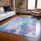 Homeroots 10' X 14' Blue Peach And Sky Blue Abstract Washable Indoor Outdoor Area Rug 615859 - alternate 8