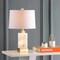 Jonathan Y Eloise 23" Coastal Glam Rectangular Alabaster/Metal LED Table Lamp w/Nightlight Base, White/Gold Pain JYL6202A - alternate 10