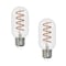 Bulbrite 4 Watt Dimmable Antique Nostalgic Curved Filament T14 Medium E26 LED Bulb, 2 PK 861402 - alternate 1