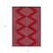 Homeroots 8' X 10' Red And Gray Geometric Washable Indoor Outdoor Area Rug 598785 - alternate 6