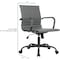 Leisuremod Harris Faux Leather Office Chair - Mid-Back Ergonomic Swivel Desk Chair, Iron Base HOBL19GRL - alternate 7