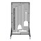 5S Supplies Housekeeping Shadow Board Broom Station V6, Gray / White Shadows, Kit HSB-V6-GRAY/WHITE-KIT - alternate 1