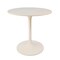 Homeroots 30" White Rounded Marble And Iron Pedestal Base Dining Table 517848 - alternate 1