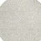 Homeroots 8' Ivory And Beige Round Damask Washable Indoor Outdoor Area Rug 595159 - alternate 6